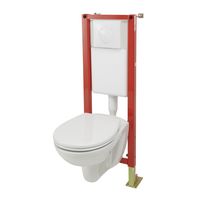 Pack WC suspendu cuvette NICO, bâti sol & mur CHRIS