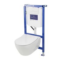 Pack WC suspendu cuvette VIC, bâti sol & mur VAL