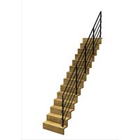 Escalier Jazz Droit Chêne Fera Moyen h.285 R.261 Droite Main Image