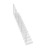 Escalier Jazz Droit Hêtre Fera Blanc h.285 R.261 Gauche Main Image