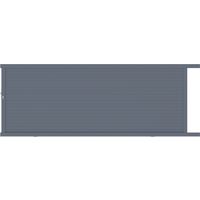 Portail coulissant VENZO aluminium H.175 x l.450 gris anthracite RAL 7016 FS Main Image
