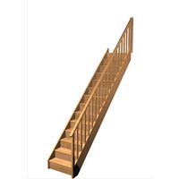 Escalier Faubourg Droit Hêtre Idéal  h.274 R.290 Droite Main Image