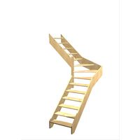 Escalier Aria 1/4 t. inter Sapin S/Rampe  h.274 R.176 Gauche Main Image