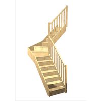 Escalier Faubourg 1/4 t. inter Sapin Moulure h.274 R.176 Droite Main Image