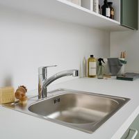 Cuve carrée à encastrer Luisina inox sans égouttoir - Cuisine
