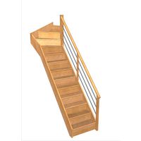 Escalier Faubourg 1/4 t. haut Hêtre Rég. TP h.274 R.85 Droite Main Image