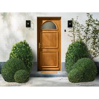 Porte d'entrée AVA-LUNA bois exotique sur mesure-Lapeyre