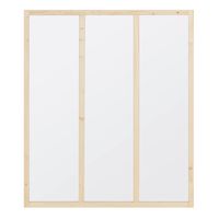 Verrière bois brut 3 vitrages H.108 X 93 CM vitrage transparent Main Image