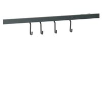 Barre de credence l.110 cm anthracite + sachet de 5 crochets Main Image
