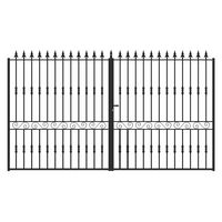 Portail battant SANTEUIL ajouré acier anti-co noir RAL 9005 H.205 x l.350 D Main Image