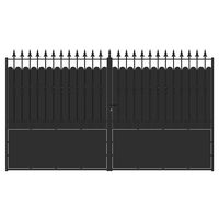 Portail battant SANTEUIL plein acier anti-co noir RAL 9005 H.205 x l.350 D Main Image