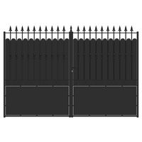 Portail battant SANTEUIL plein acier anti-co noir RAL 9005 H.205 x l.300 D Main Image