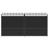 Portail battant SANTEUIL plein acier anti-co noir RAL 9005 H.205 x l.400 D Main Image