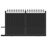 Portail coulis SANTEUIL plein acier anti-co noir RAL 9005 H.206 x l.300 G Main Image