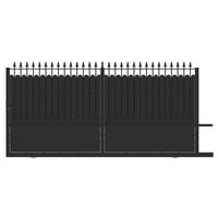 Portail coulis SANTEUIL plein acier anti-co noir RAL 9005 H.206 x l.400 D Main Image