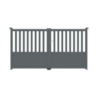 Portail battant ETNA alu gris anthracite RAL 7016 structuré H.160 x l.300 D Main Image