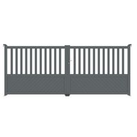 Portail battant ETNA alu gris anthracite RAL 7016 structuré H.160 x l.400 D Main Image