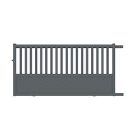 Portail coulissant ETNA alu gris anthracite RAL 7016 structuré H.160 x l.307 D Main Image