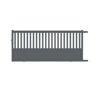 Portail coulissant ETNA alu gris anthracite RAL 7016 structuré H.160 x l.357 D Main Image