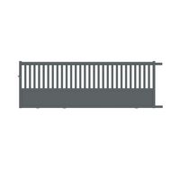 Portail coulissant ETNA alu gris anthracite RAL 7016 structuré H.160 x l.457 D Main Image