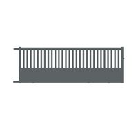 Portail coulissant ETNA alu gris anthracite RAL 7016 structuré H.160 x l.457 G Main Image