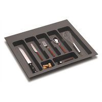Range couverts pvc anthracite pour tiroir-Lapeyre