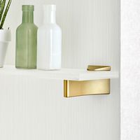 Paire de supports doré mat pour étagère - Lapeyre