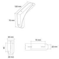 Lot de 2 supports snack finition inox brossé | Lapeyre