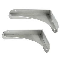 Paire de supports en inox brossé pour étagère P.12 Main Image
