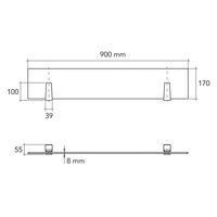 Ecran anti-projection en verre amovible-Lapeyre