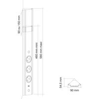 BLOC 3 PRISES + 1 USB D'ANGLE INOX-Lapeyre