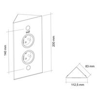 BLOC 2 PRISES + 1 USB D'ANGLE NOIR MAT-Lapeyre