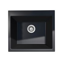 Cuve DISEA céramique noir mat à encastrer L.60 x l.50,5 cm Main Image