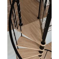Escalier ENZO en acier noir avec rampe Emma-Lapeyre