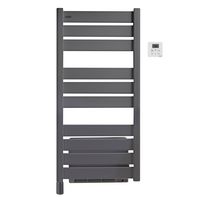 Sèche-serviettes électrique soufflant MADRAS 500+1000W anthracite H.109.4 x l.50 Main Image