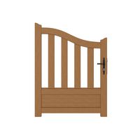 Portillon bois CANNET incurvé avec accessoires fixes -Lapeyre