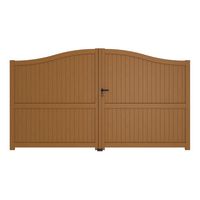 Portail battant bois ROQUEBRUNE 2 avec accessoires réglables H.200 x l.350 Main Image