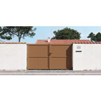 Portail battant bois FONTANGES avec accessoires réglables -Lapeyre