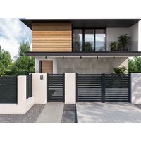 Portail battant VALENE aluminium gris -Lapeyre