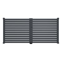 Portail battant VALENE aluminium gris -Lapeyre