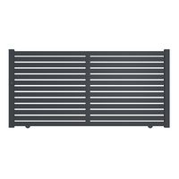 Portail coulissant VALENE aluminium gris-Lapeyre