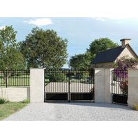 Portail battant FRESNEY semi ajouré en acier sur mesure -Lapeyre