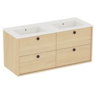 Plan double vasque L.121 cm céramique FORMEO | Lapeyre