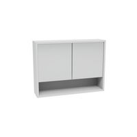 Armoire de toilette FABIAN blanc mat L.80 2 portes Main Image