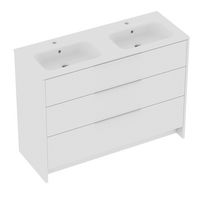 Plan double vasque 121 cmcéramique FABIAN - Lapeyre