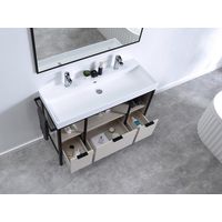 Plan grande vasque 120 cm résine METAL 2 | Lapeyre
