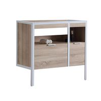 Meuble sous vasque 90 cm 2 tiroirs metal 2-Lapeyre