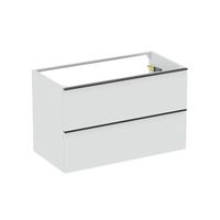 Sous-vasque YTRAC 2 tiroirs blanc mat poignée noire l.90 Main Image