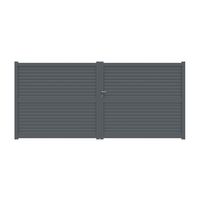 Portail battant VALINTIA alu gris anthracite RAL 7016 H.182 x l.400 Main Image