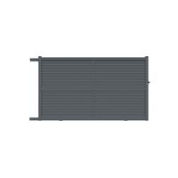 Portail coulissant VALINTIA alu gris anthracite RAL 7016 H.181 x l.300 gauche Main Image